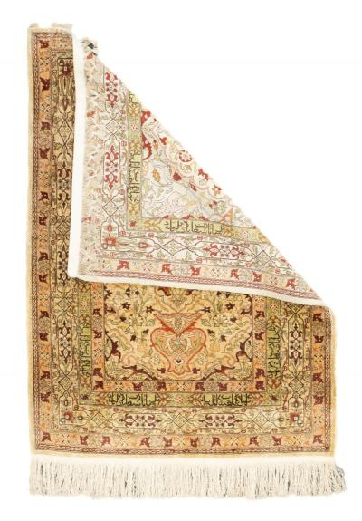 Antique Hereke Rug 2 8 x 3 8 