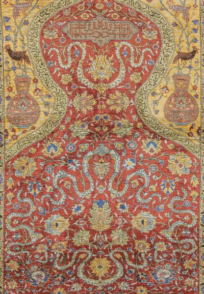 Antique Hereke Rug 4 4 x 6 3 