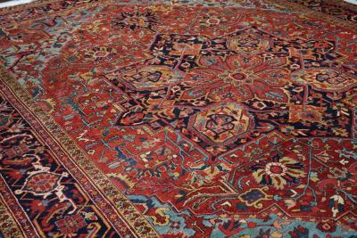 Antique Heriz Rug 12 0 x 15 6 