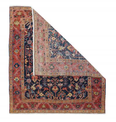 Antique Heriz Rug 4 4 x 5 0 