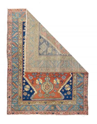 Antique Heriz Rug 5 2 x 6 6 