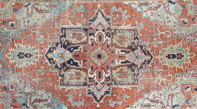 Antique Heriz Rug 8 10 x 13 2 
