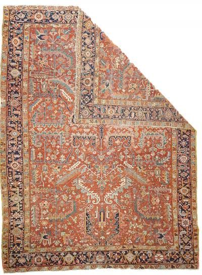 Antique Heriz Rug 9 2 x 12 2 