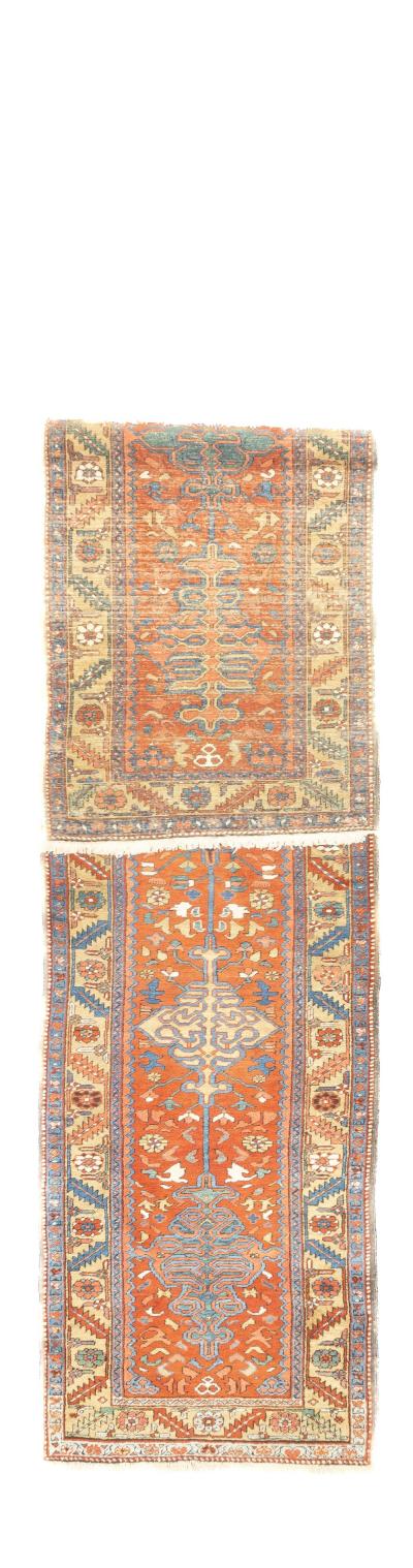 Antique Heriz Runner 3 3 x 14 7 