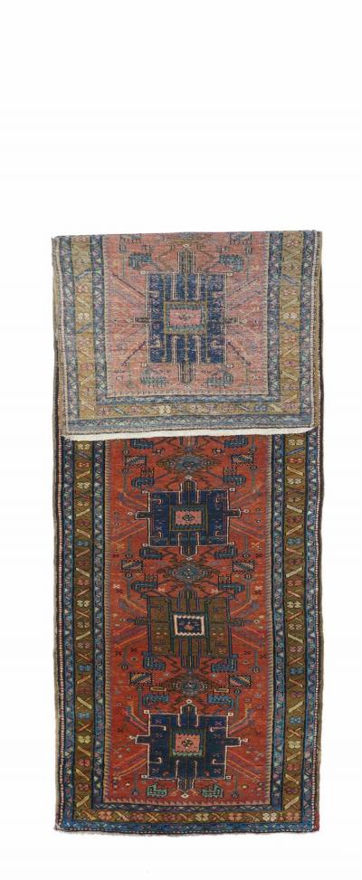 Antique Heriz Runner 3 5 x 10 4 