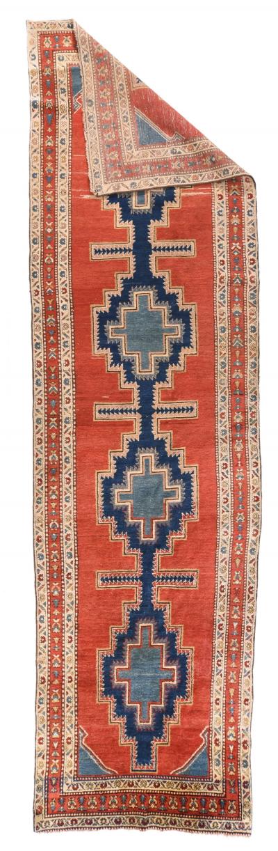 Antique Heriz Runner 3 6 x 13 6 