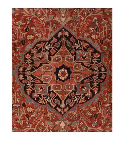 Antique Heriz Serapi Rug 89 x 126