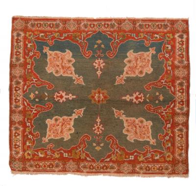 Antique Indian Agra Rug 3 8 x 4 4 circa 1890