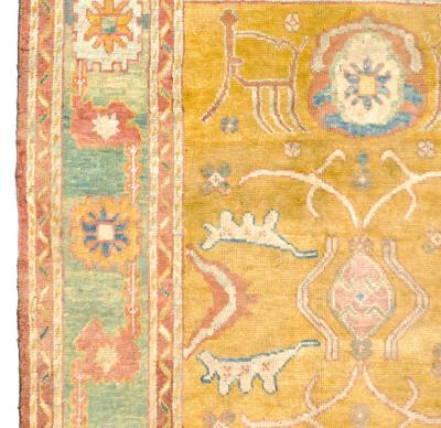 Antique Irish Donegal Rug 9 5 x 9 5 