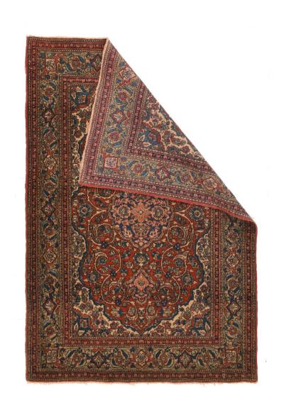 Antique Isfahan Rug 3 4 x 4 11 