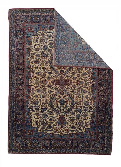 Antique Isfahan Rug 4 10 x 6 8 