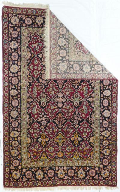 Antique Isfahan Rug 4 7 x 7 10 