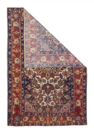 Antique Isfahan Rug 49 x 75