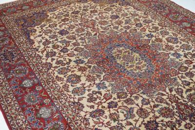 Antique Isfahan Rug 7 3 x 10 6 