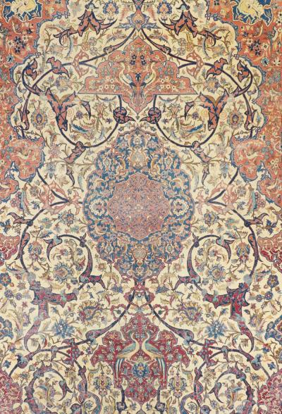 Antique Isfahan Rug 8 3 x 12 0 