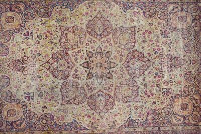 Antique Ivory Lavar Kerman Rug 10 1 x 14 11 