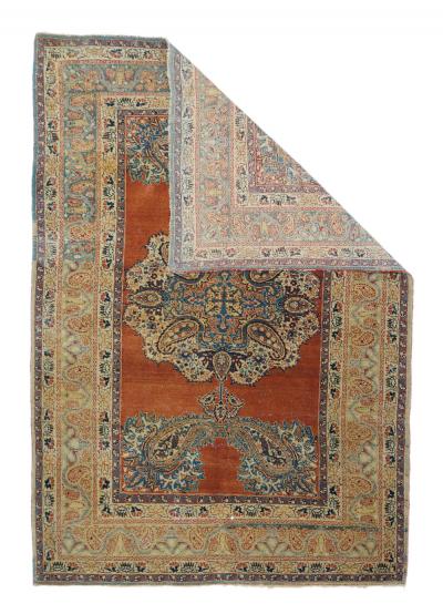 Antique Jali Jalili Tabriz Rug 4 0 x 5 11 