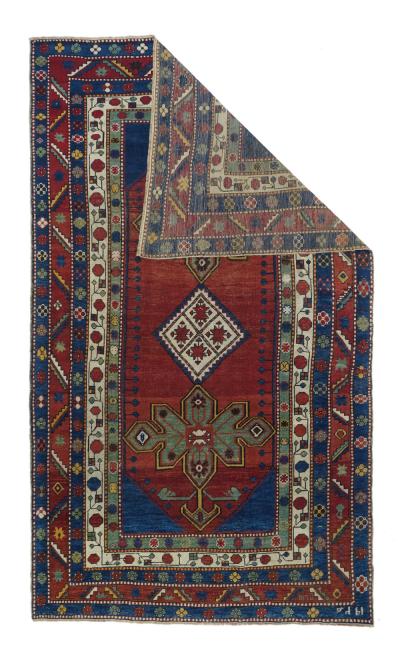 Antique Karabagh Kazak Rug 5 0 x 8 11 