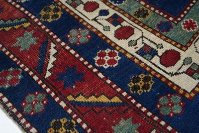 Antique Karabagh Kazak Rug 5 0 x 8 11 
