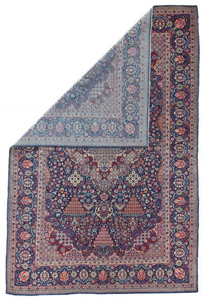 Antique Kashan Dabir Rug 4 4 x 6 8 