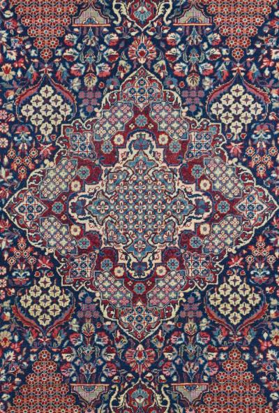 Antique Kashan Dabir Rug 4 4 x 6 8 