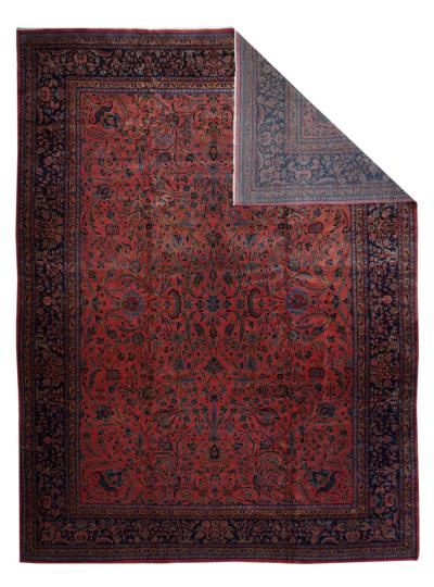 Antique Kashan Rug 11 7 x 15 3 