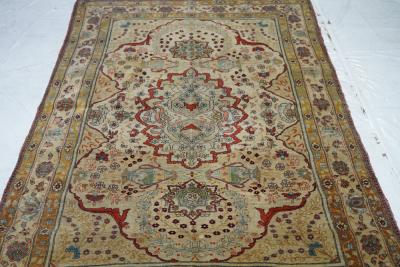 Antique Kashan Rug 4 3 x 7 2 