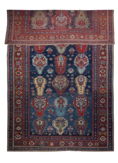 Antique Kazak Azarbayjan Rug 10 6 x 17 8 