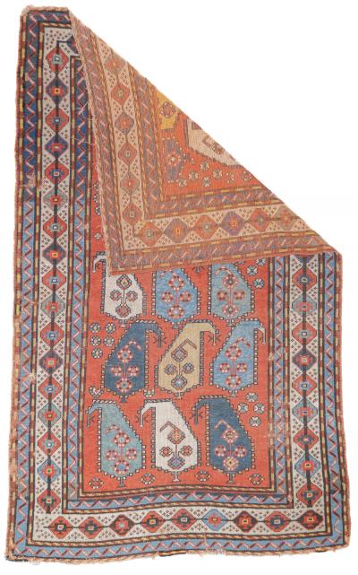 Antique Kazak Rug 3 9 x 6 1 