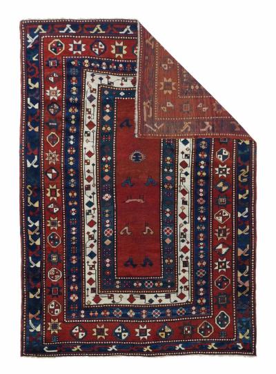 Antique Kazak Rug 4 11 x 7 0 