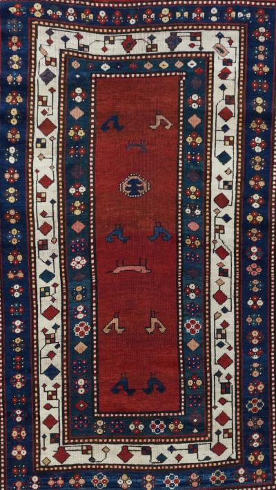 Antique Kazak Rug 4 11 x 7 0 