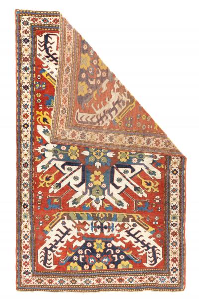 Antique Kazak Rug 4 3 x 6 8 