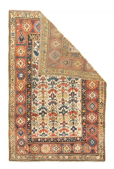 Antique Kazak Rug 4 9 x 7 0 