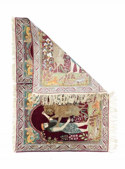 Antique Kerman Rug 2 9 x 4 2 