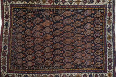 Antique Khamseh Rug 5 9 x 7 5 
