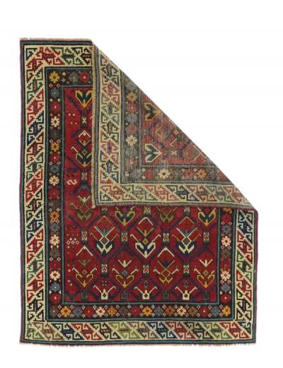 Antique Kuba Rug 3 1 x 3 10 