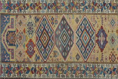 Antique Kuba Rug 3 2 x 4 9 