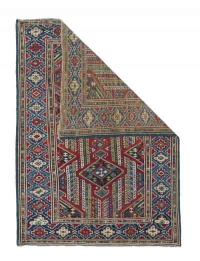 Antique Kuba Rug 3 3 x 4 6 