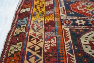 Antique Kuba Rug 3 9 x 6 3 