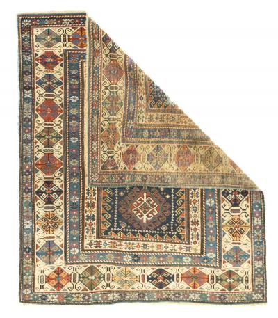Antique Kuba Rug 4 0 x 4 9 