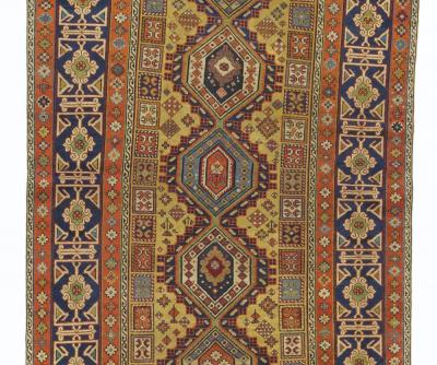 Antique Kuba Shirvan Rug 3 9 x 9 1 
