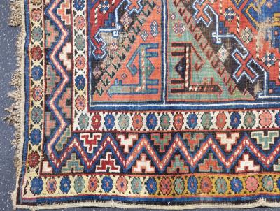 Antique Kurdish Kazak Rug 5 5 x 9 10 