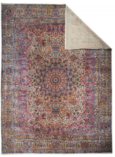 Antique Lavar Kerman Rug 11 7 x 15 6 