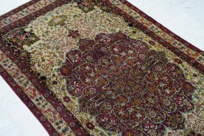 Antique Lavar Kerman Rug 3 8 x 6 9 