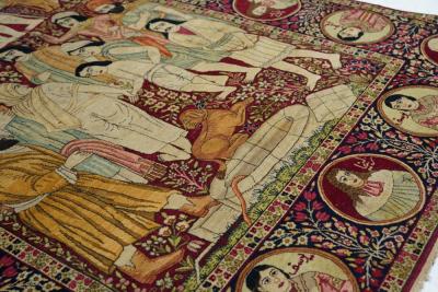 Antique Lavar Kerman Rug 4 7 x 7 3 