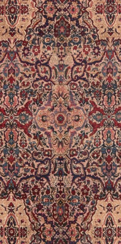 Antique Lavar Kerman Rug 8 11 x 11 11 