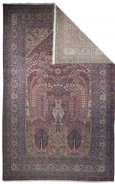 Antique Lavar Kerman Rug 9 11 x 15 10 