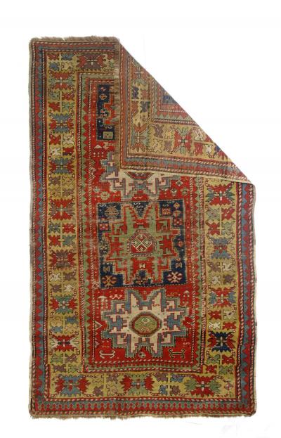 Antique Lezgi Rug 4 0 x 6 9 