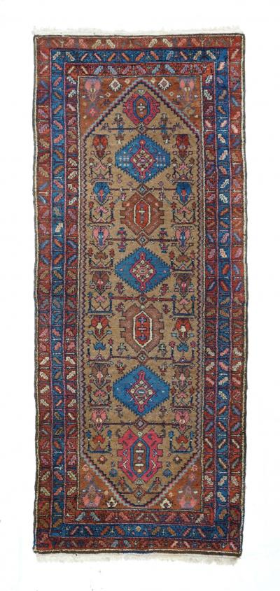 Antique Malayer Rug 3 4 x 9 0 
