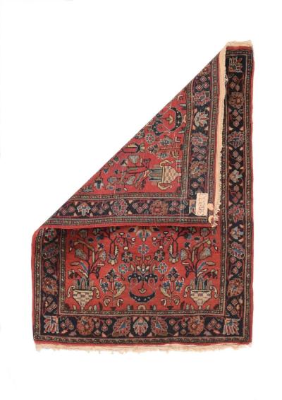 Antique Mohajeran Sarouk Rug 20 x 30 